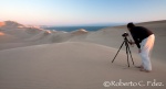 Photographing between sand